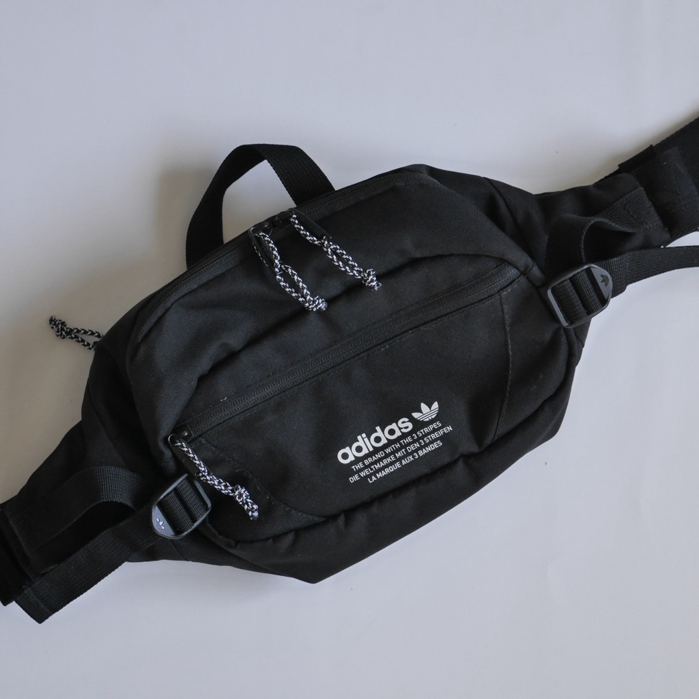 Adidas black waist bag